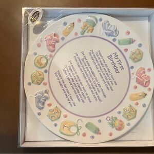 My First Birthday Ceramic Plate by QSL Corp